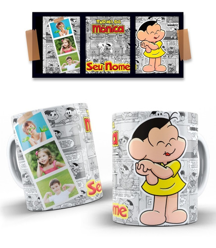Imagem 7 de 10 de Canecas Personalizadas Turma Da Monica !!!!