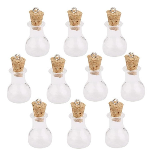 10pcs Frascos Botellas Corcho Cristal Viales Botellas De