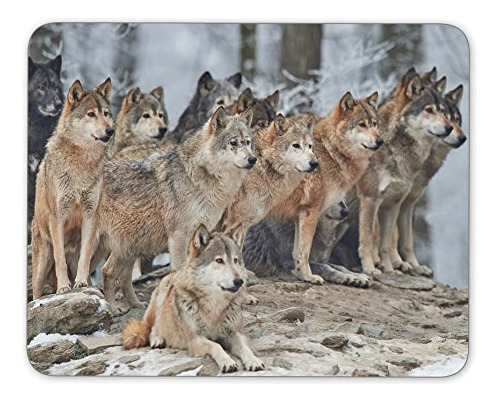 Una Manada De Lobos Almohadilla De Nieve Ratón Cojín ...