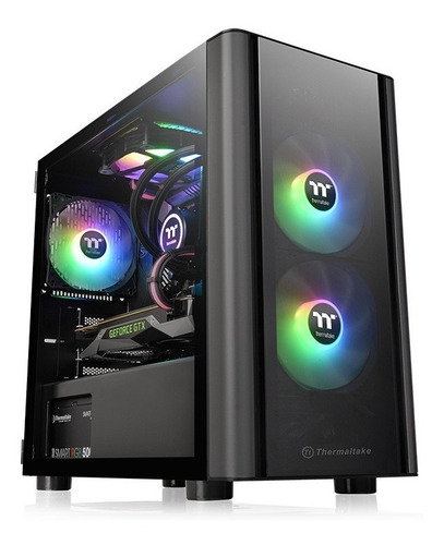 Imagen 3 de 8 de Gabinete Thermaltake Tt V150 Vidrio Templado Black