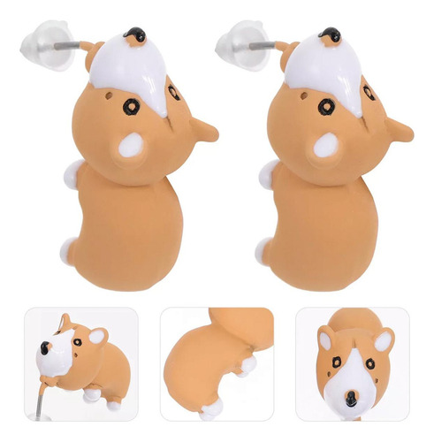 Arete High Monaco Earringdog02 De Silicona Beige - 5 X Pack