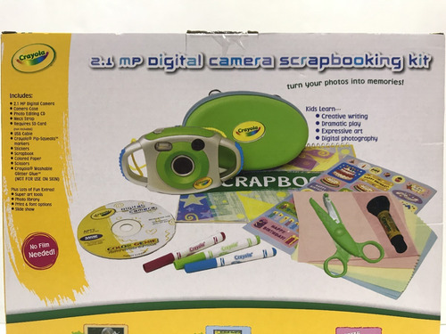 Cámara Digital Crayola 2.1 Mp Color Verde Scrapbooking 25074