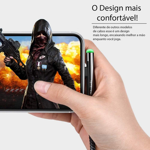 Cabo Para iPhone Gamer Ponta Plana 1,8 Metro Mcdodo Rápido