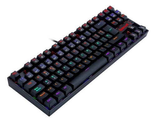 Teclado Mecánico Redragon Kumara K552w-2 Black Rainbow Negro Español Latino