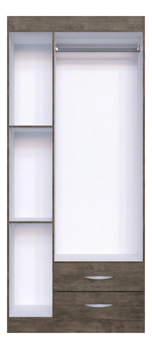 Guarda Roupa / Roupeiro Genial 0553 Mdp 3p 2g 183x79x40cm Cor MADEIRA DEMOLIÇÃO