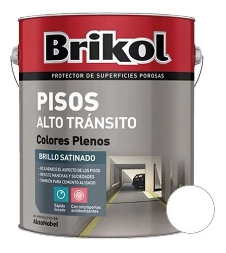 Brikol Pisos Alto Tránsito Antideslizante 4 Lt Akzo - Iacono