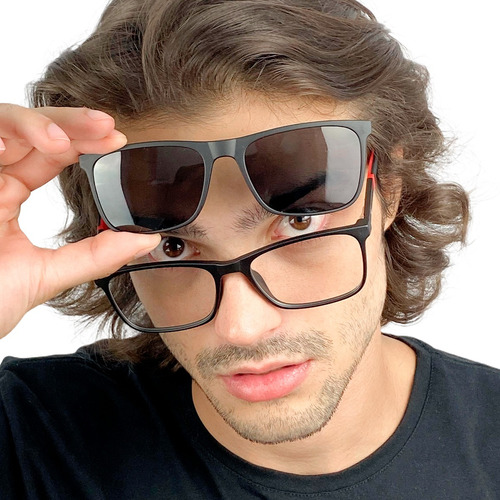 Armação Óculos Masculina Em Tr90 Para Grau Cm151