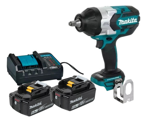 Chave Impacto Makita Dtw1001 + 2 Baterias 6ah 18v Carregador