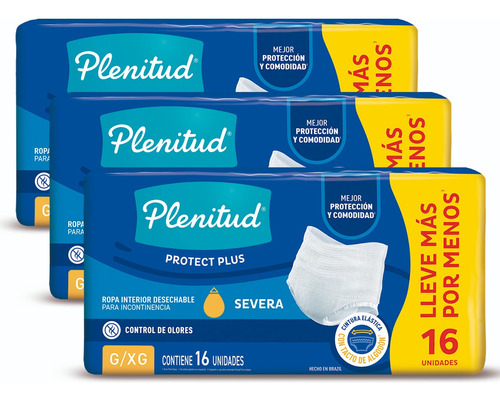 Plenitud Protect Plus Ropa Interior X 16 Pack X 3