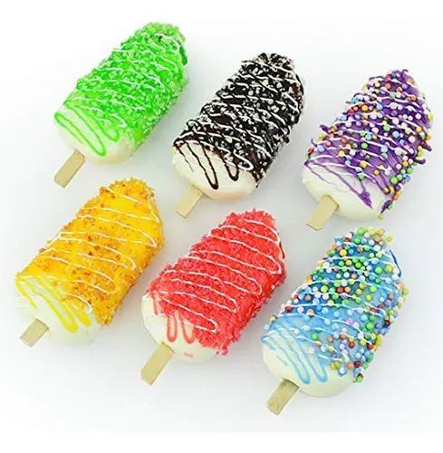 Helados Artificiales Para Decoracion Pack 6 Paletas Surtidas