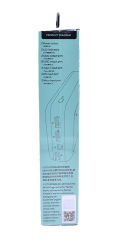 Imagen 3 de 5 de Remax Power Bank Cargador Portatil 30000mah Rpp-167