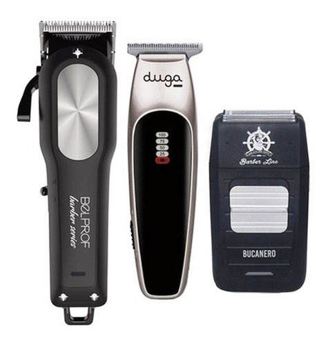 Cortadora Belprof + Trimmer Duga + Afeitadora Eurostil Kit