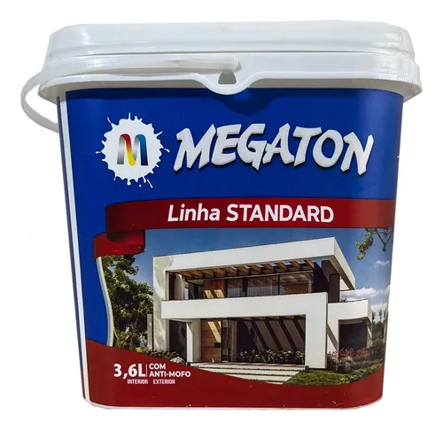 Tinta Látex Standard Megaton 3,6l Rende Até 30m² Menor preço em Tinta Látex Standard Megaton 3,6l Rende Até 30m²