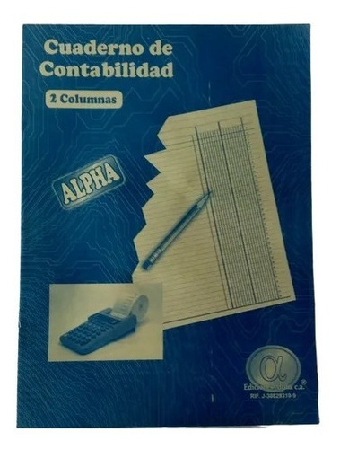Cuaderno De Contabilidad 2 Columnas Alpha X 2 Unidades