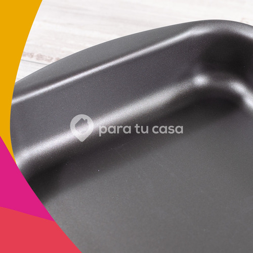 Imagen 4 de 10 de Asadera Antiadherente Honda Teflon Tramontina Brasil 28 Cm.