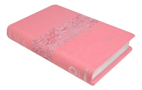 Biblia Rvr1909 (antigua) Letra Grande Imitación Piel Rosa