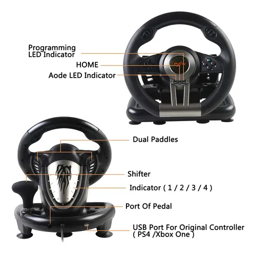 Volante Pxn-v3ii 180 Con Pedales Para Ps4 Y Xbox