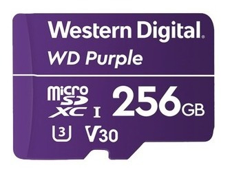 Memoria Microsd De 256 Gb Purple, Para Videovigilancia