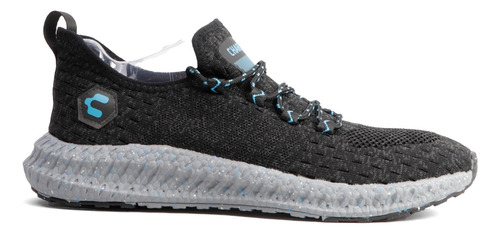 Tenis Hombre Tejidos Transpirables Negro Y Gris 1086108 Charly