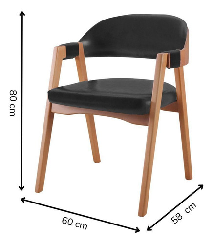 Kit 6 Cadeiras Para Mesa De Jantar Gaia Wt