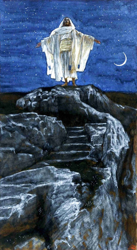 Lienzo Canvas Sacro Arte Jesús Rezando En La Montaña 90x50