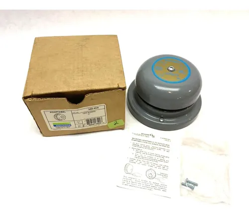 Edwards Signaling 340-6G5 Vibrating Bell, 24V AC, 92 DB, Continuous Ring, Steel - Gray