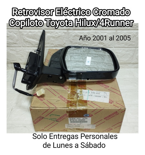 Retrovisor Eléctrico Rh Toyota Hilux/4runner 01/05