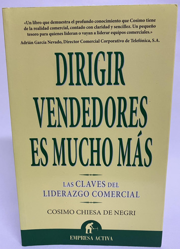 Dirigir Vendedores Es Mucho Mas