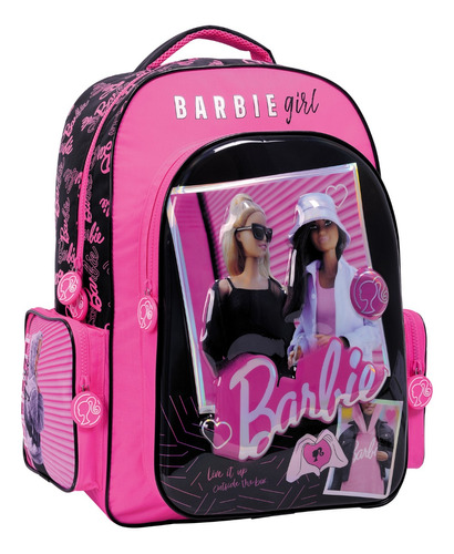 Mochila Escolar Barbie Girl 18 Pulgadas Relieve Wabro