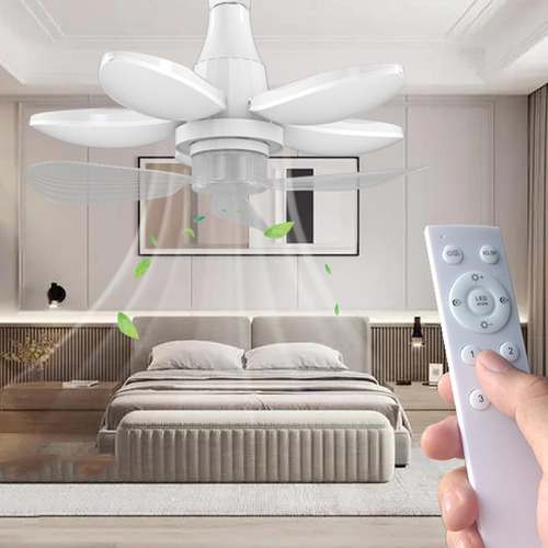 Luz De Ventilador Con Control Remoto, Ventilador De Bombilla