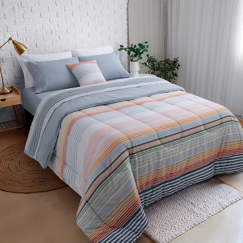 Acolchado Estampado Línea Plus 132 Hilos - 2 1/2 Plazas Lined