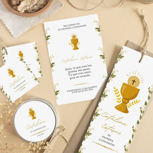 Kit Imprimible Comunion Confirmacion 11 - Texto Editables