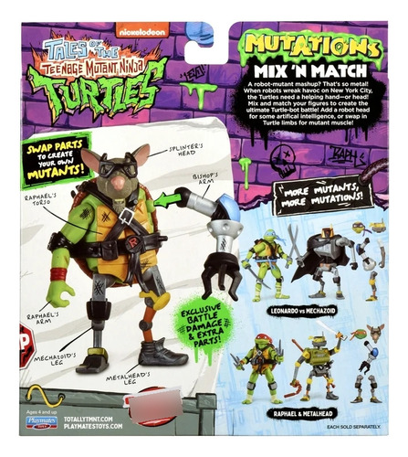 Figura De Acción Pack De 2 Las Tortugas Ninja Mix And Match