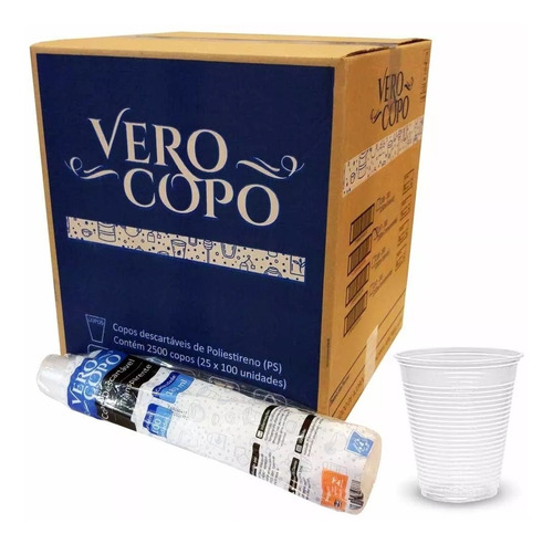 Imagem 5 de 5 de Caixa Copo Descartável Transparente 200ml 500 Unidades!