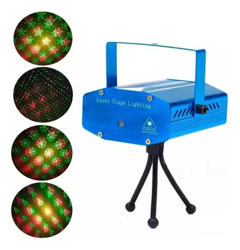 Mini Proyector Laser Led De Puntos Y Figuras De Navidad