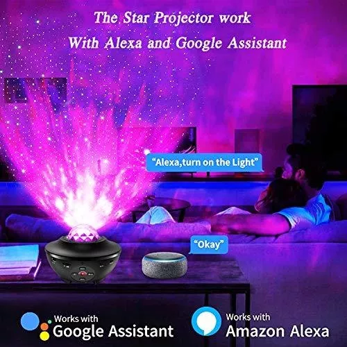 Proyector de estrellas Led Alexa Proyector Estrellas, Luz Nocturna
