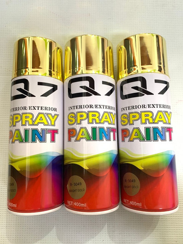 Pintura En Spray Dorado Brillante Marca Q7 Bright Gold
