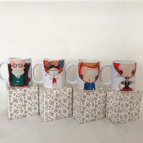 Combo Tazas Nico Da Rocha Arte Dibujo