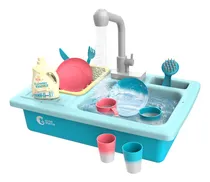 Comprar Cute Stone Juguetes De Fregadero De Cocina Que Cambian De Color, Para Niños Sensibles Al Calor, Juguete Eléctrico Con Agua Corriente, Sistema Automático De Ciclo De Agua, Juguetes De Juego De Rol Para
