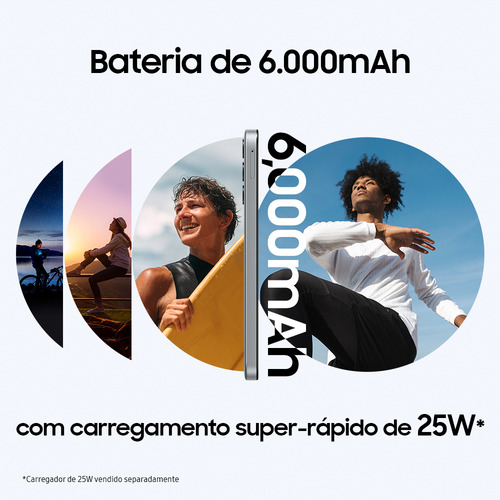 Celular Samsung Galaxy M15 5g, 6.000mah, Câmera Tripla Até 50mp, 128gb - Azul Claro - Excelente (Recondicionado)