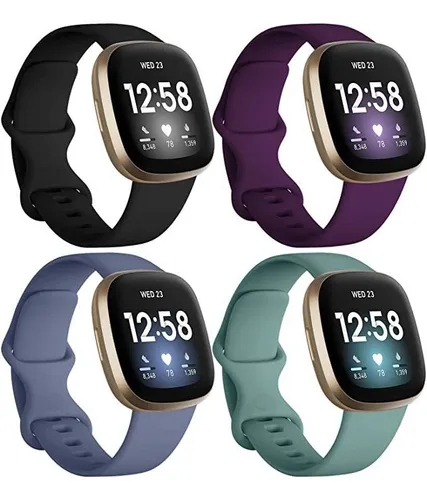 Malla Para Fitbit Versa 3 4 Sense 2 L Neg mora azulino pino