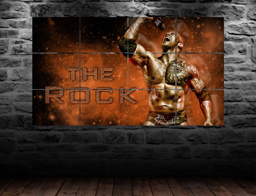 Poster Cuadro Wwe Raw Smackdown The Rock Undertaker Stone
