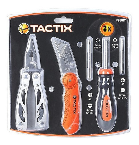 Kit Herramientas Tactix Pinza Alicate Cutter Destornillador