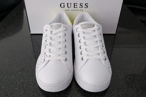 años celos Perdido Tenis Guess Mujer Blanco Gw Carterr-a 100% Original Nuevo