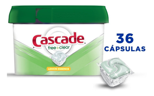 Lavavajillas Cascade Free&clear Limon Actions Pacs Fresh 36u