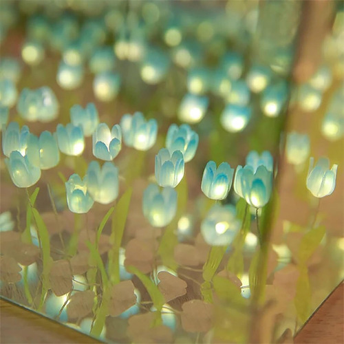 A Lampara De Tulipanes Infinitos De Cubeta,luz Nocturna