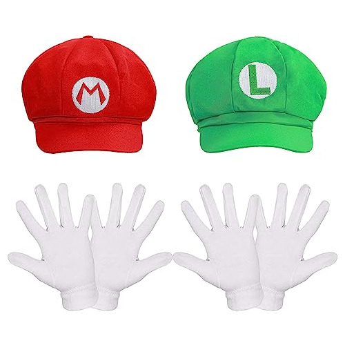 Conjunto De Gorros De Super Mario Y Luigi Adultos Y Niã...
