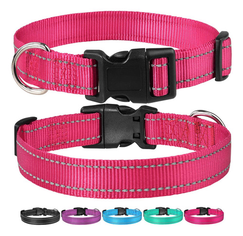 Collar Para Perros Con Hebilla Ajustable De Nailon Reflectan
