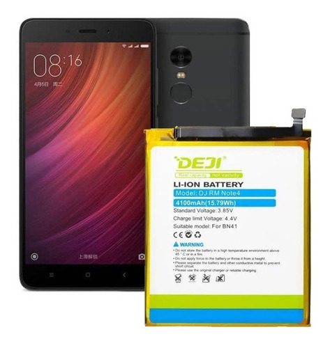 Bateria Xiaomi Redmi Note 4 Mtk Helio 4100mah Bn41 Deji