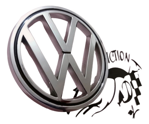 Emblema Cofre Original Vocho Metal Cromado Con Chupones Vw